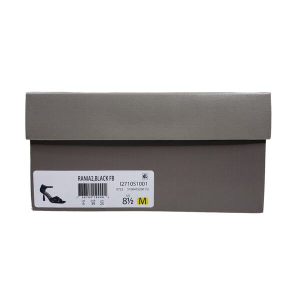 Franco Sarto Womens 8.5 Rania Ankle Strap Leather Sandal in Black NEW - Picture 10 of 10